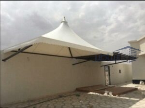 مظلات هرمية قماش بالرياض