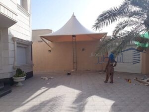 مظلات سيارات هرمية في الرياض