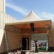 مظلات هرمية حديد الرياض