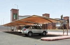 مظلة مواقف سيارات خشب