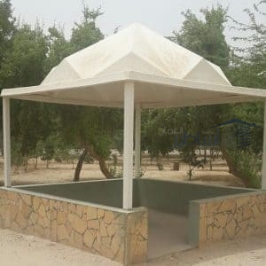 مظلات فيبر جلاس لخزانات المياه