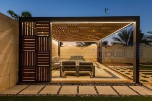 برجولات قماش بي في سي لأسطح المنازل