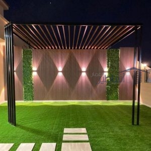 برجولات اسطح حديد مودرن بتغطيات لكسان