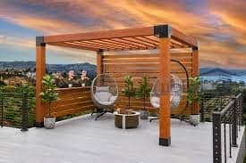 برجولات خشب مودرن