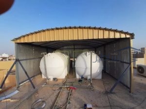 انواع مظلات خزانات المياه