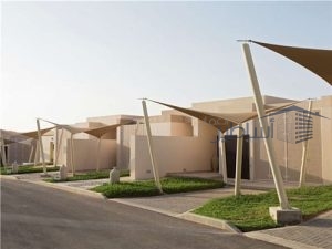 تركيب مظلة شراعية قماش