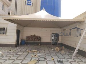 مظلات وسواتر حي العزيزية والمروة