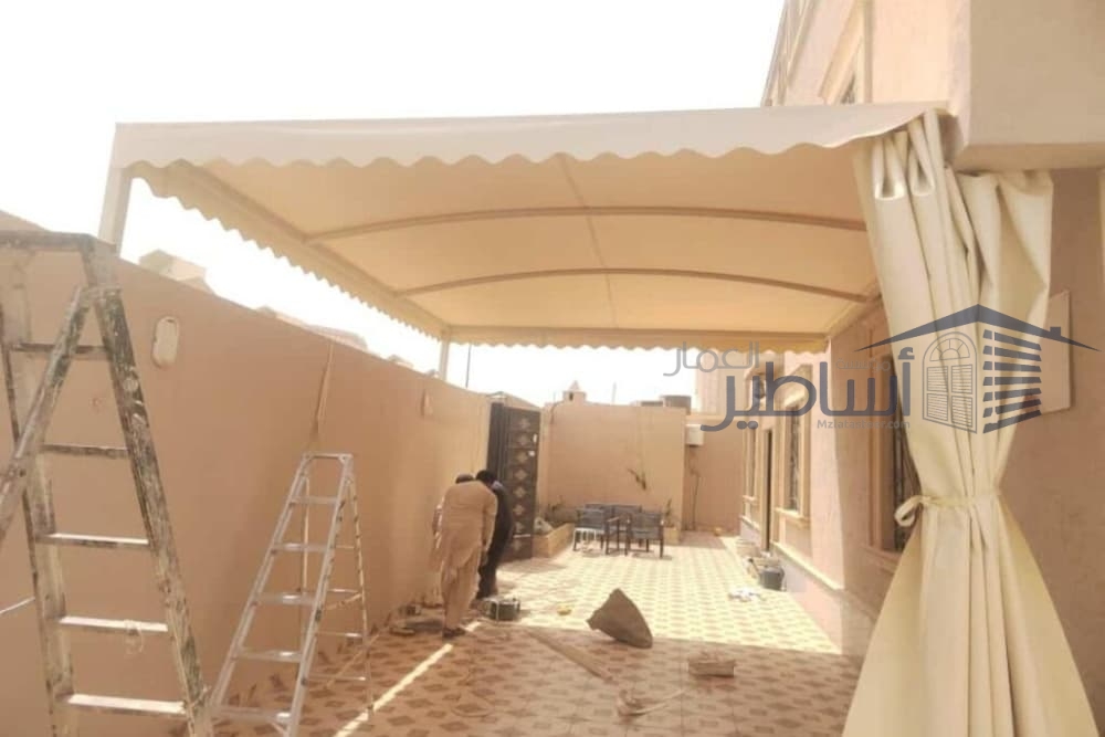 مظلات وسواتر حي العزيزية والمروة