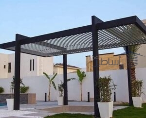 مظلات خشب بلاستيك الصحنة